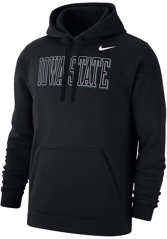 Nike Iowa State Cyclones Mens BLACK Cyclone Helmet Blackout Hoodie