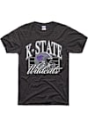 Main image for K-State Wildcats Black Charlie Hustle Football Football Helmet Short Sleeve Fashion T Shirt