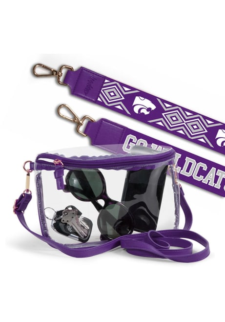 Patterned Shoulder Strap with Lexi K-State Wildcats Clear Bag