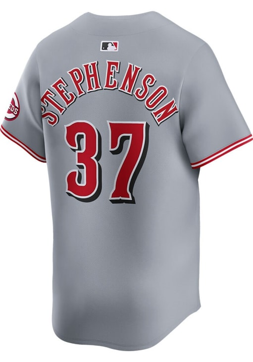 Tyler Stephenson Nike Cincinnati Reds Mens Grey Road Limited Baseball Jersey