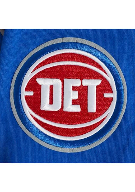 Pro Standard Detroit Pistons Mens Blue Old English Long Sleeve Hoodie