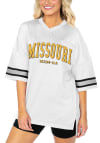 Main image for Missouri Tigers Womens Gameday Couture Oversized Bling Fashion Football Jersey - White
