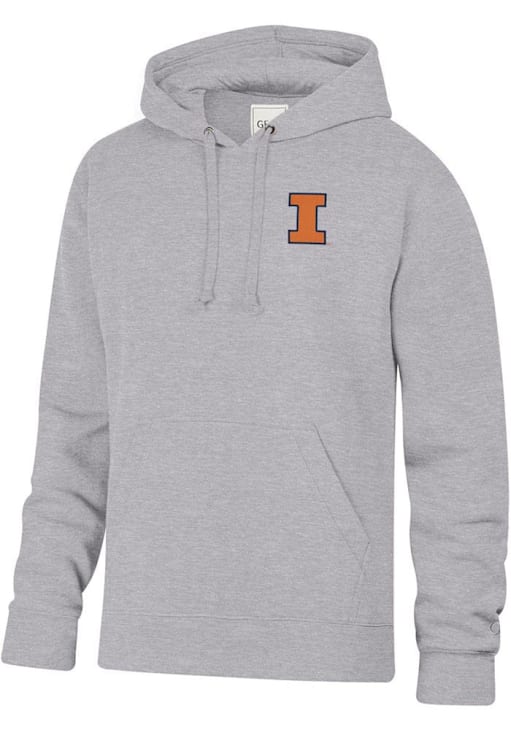 Gear for Sports Mens OXFORD GREY Illinois Fighting Illini Logo Big