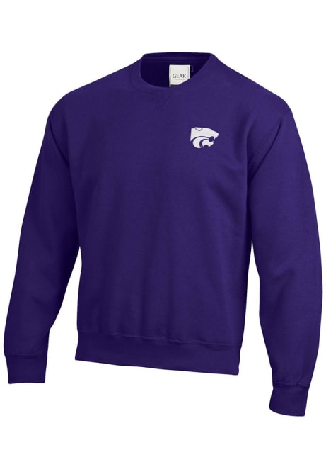 Mens K-State Wildcats Purple Gear for Sports Big Cotton Crew Sweatshirt