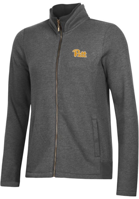 Womens Pitt Panthers Grey Gear for Sports Relaxed Luxe Long Sleeve Full Zip Jacket