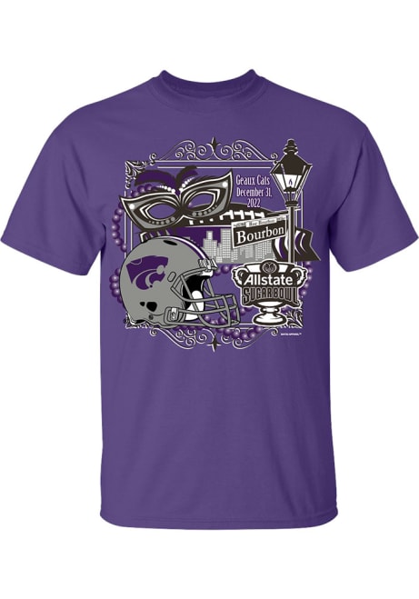 K-State Wildcats 2022 Sugar Bowl Short Sleeve T Shirt - Purple