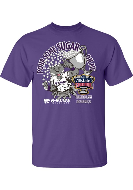 K-State Wildcats 2022 Sugar Bowl Graphic Short Sleeve T Shirt - Purple