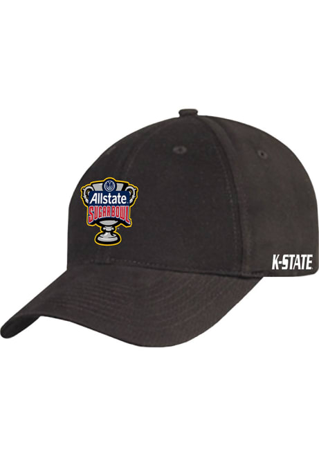 K-State Wildcats Black 2022 Sugar Bowl Dad Adjustable Hat