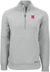 Main image for Mens Nebraska Cornhuskers Ash Cutter and Buck Alumni Roam Qtr Zip Pullover