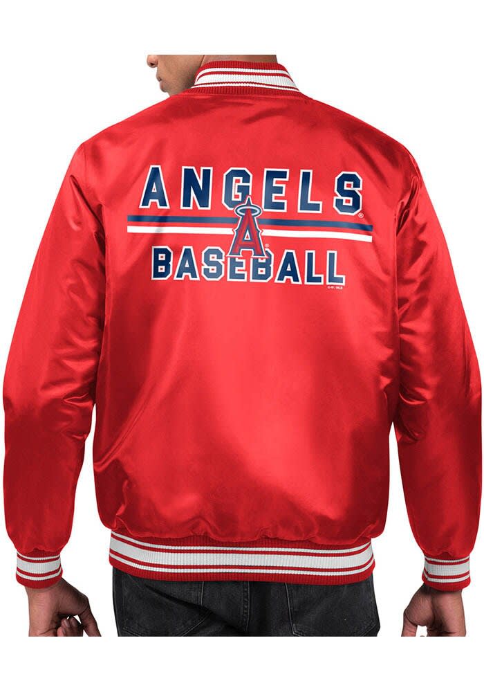 Starter Los Angeles Angels Mens Red Stacked Logo Medium