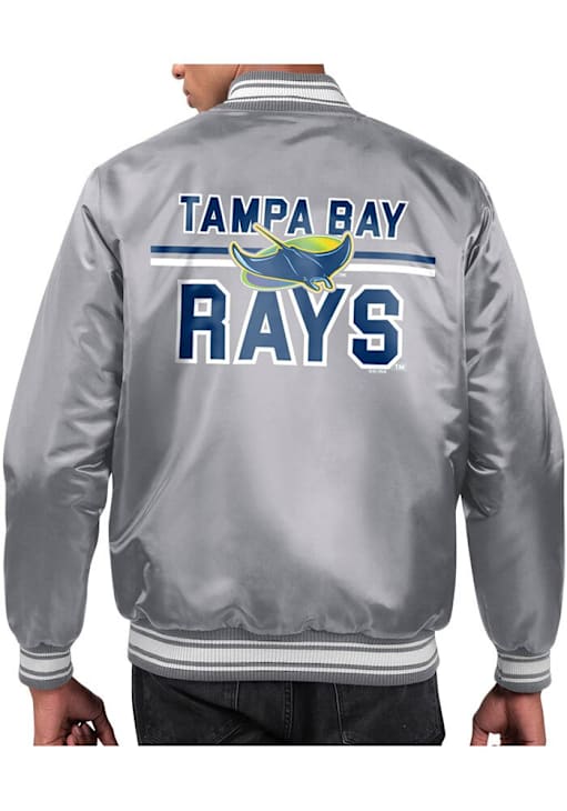 Starter Tampa Bay Rays Mens GREYHEATHER Stacked Logo Medium Weight