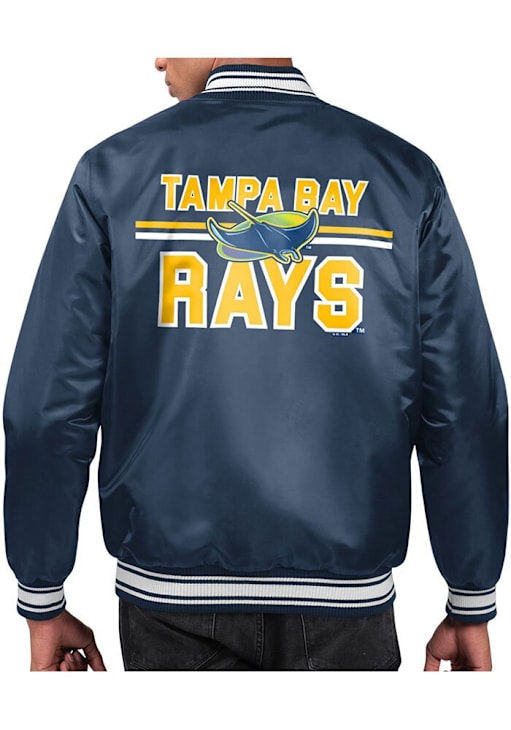 Starter Tampa Bay Rays Mens NAVY Stacked Logo Medium Weight Jacket - Main Image