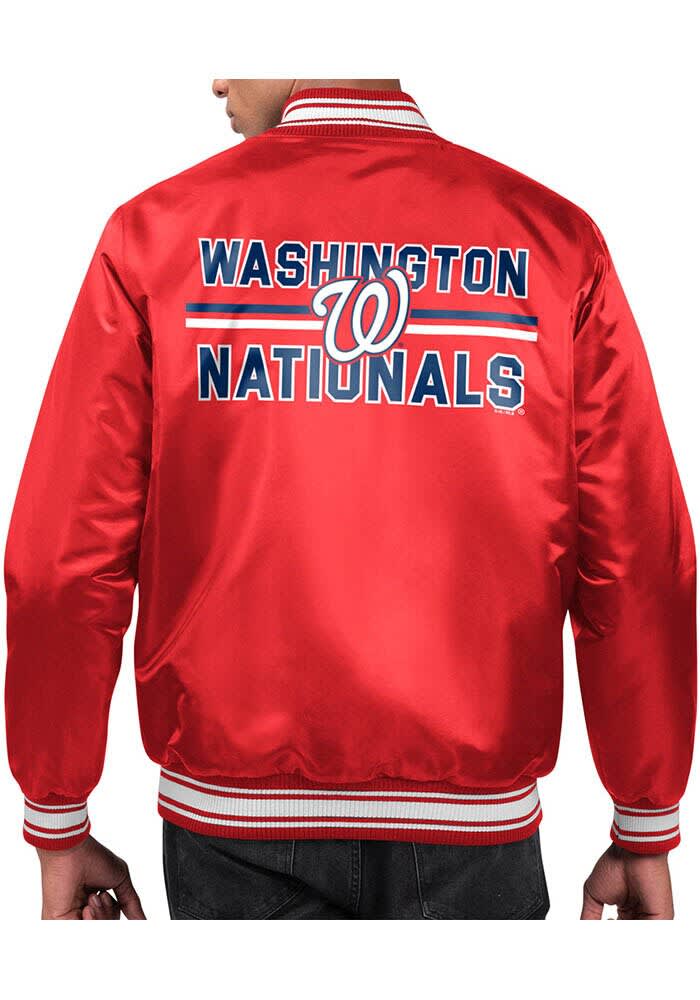 Starter Washington Nationals Mens Red Stacked Logo Medium Weight