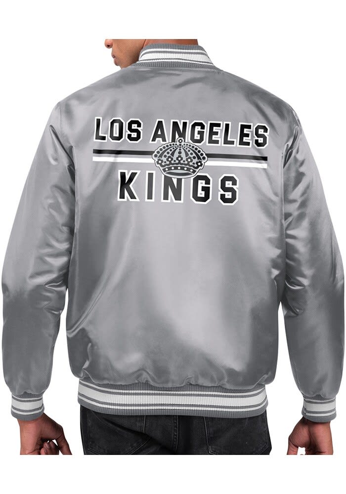 Starter Los Angeles Kings Mens GREYHEATHER Stacked Logo