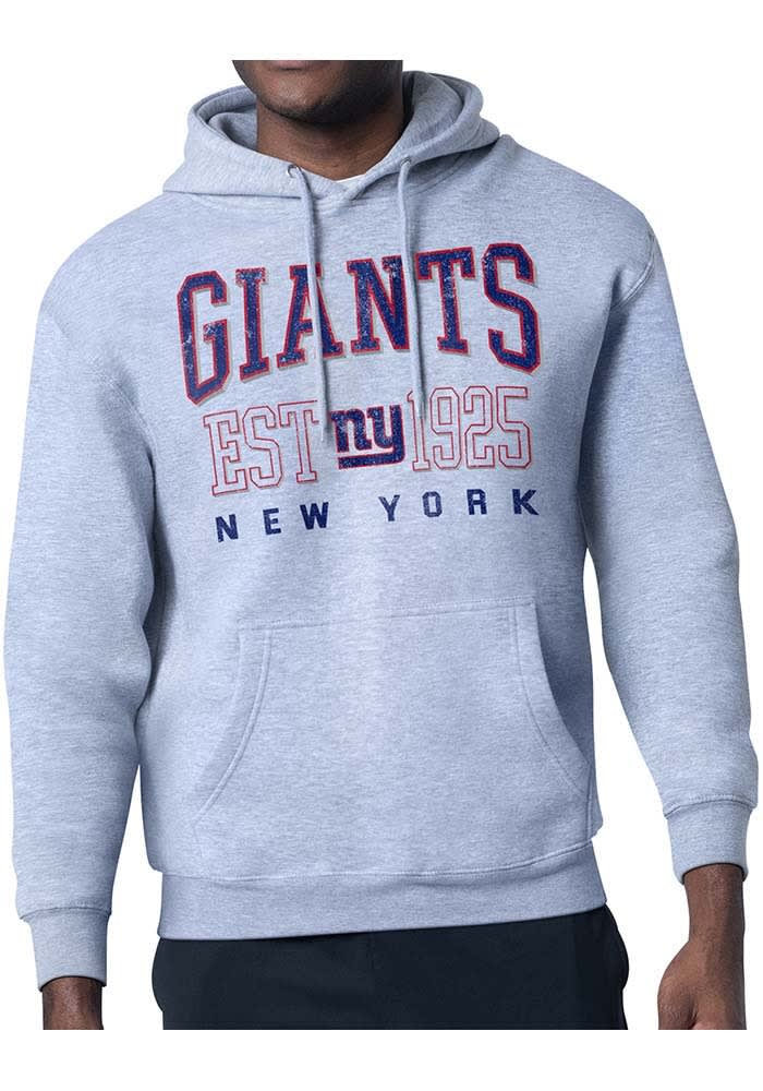 Starter New York Giants Mens HEATHER GREY Retro Hoodie - 434402604