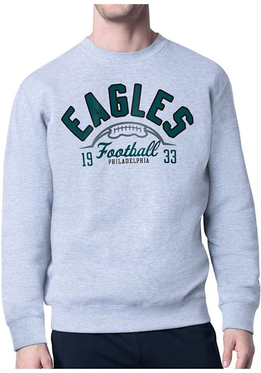 Starter Philadelphia Eagles Mens Half Ball Crew Sweatshirt
