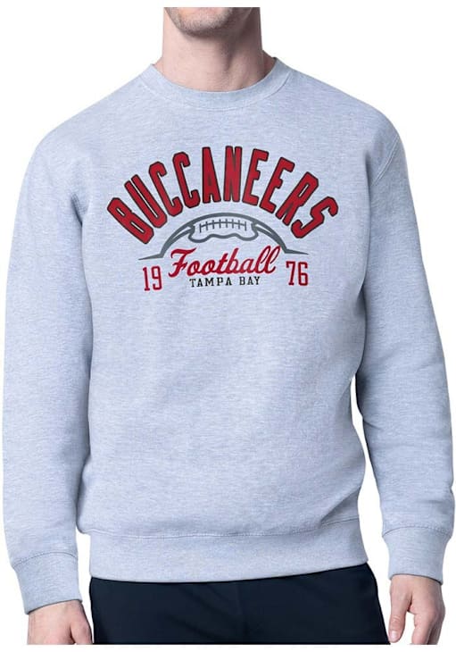 Starter Tampa Bay Buccaneers Mens HEATHER GREY Half Ball Crew