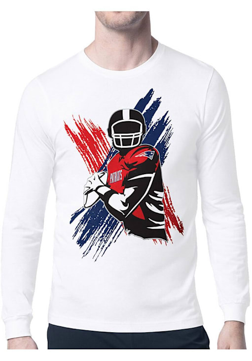 Starter New England Patriots Player Long Sleeve T Shirt White