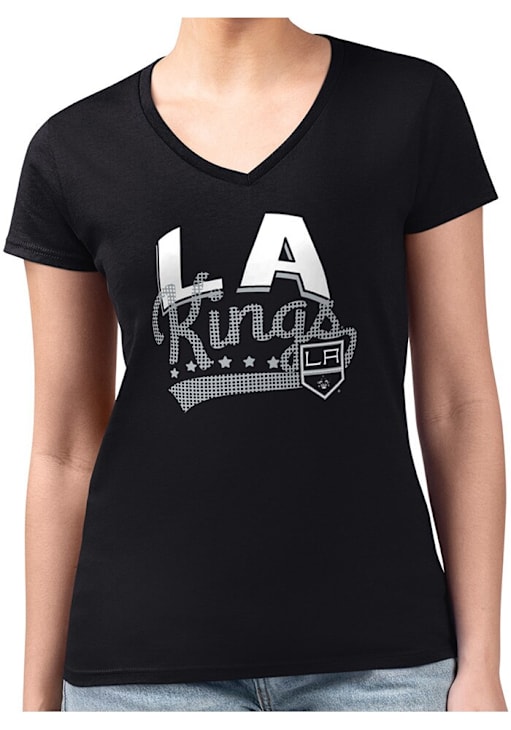 4Her Los Angeles Kings Womens Filigree Fitted Design T-Shirt BLACK