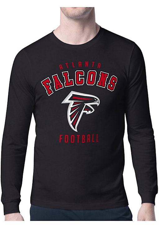 Starter Atlanta Falcons Logo Long Sleeve T Shirt BLACK 43440612