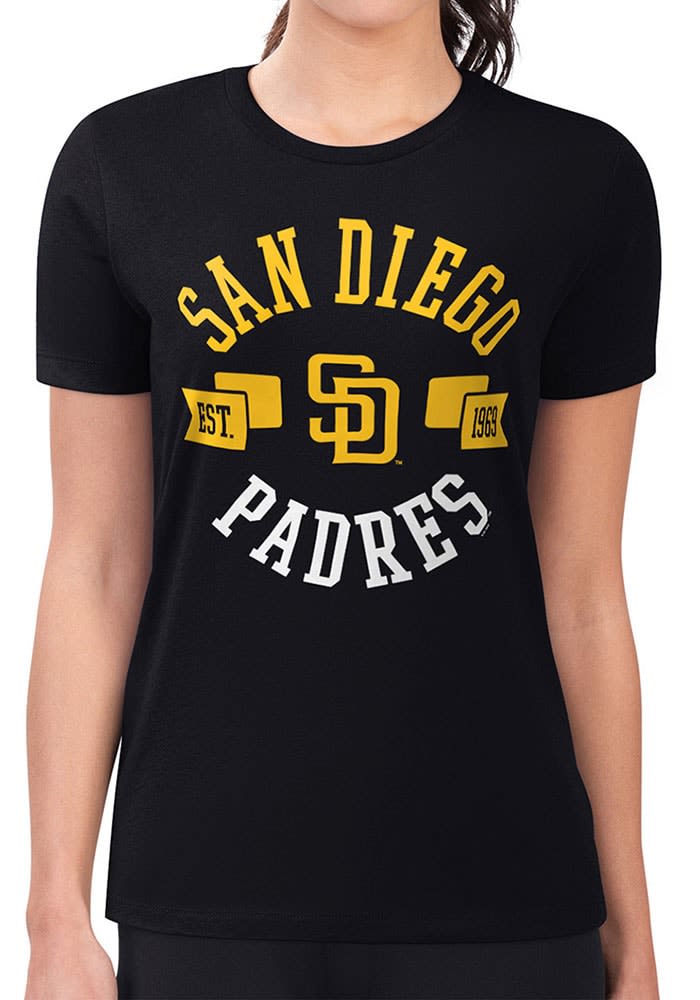 4Her San Diego Padres Womens BLACK City Fitted Design T