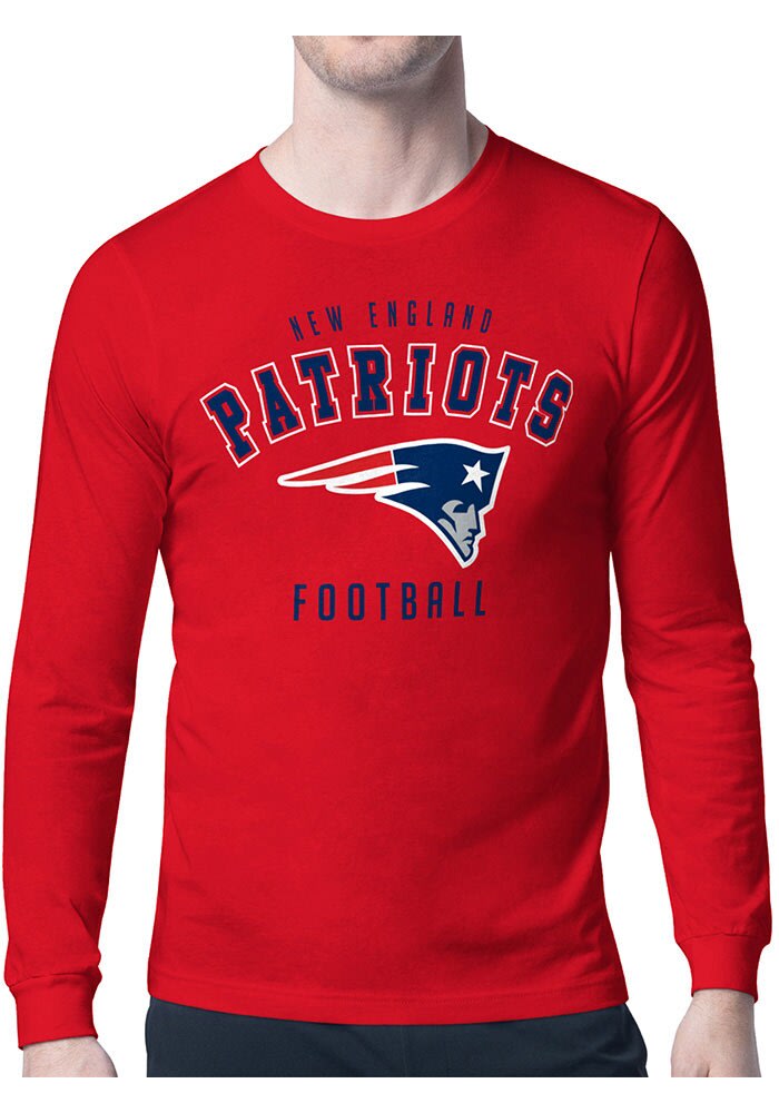 FOCO New England Patriots Primary Logo Long Sleeve T Shirt Red Size XL