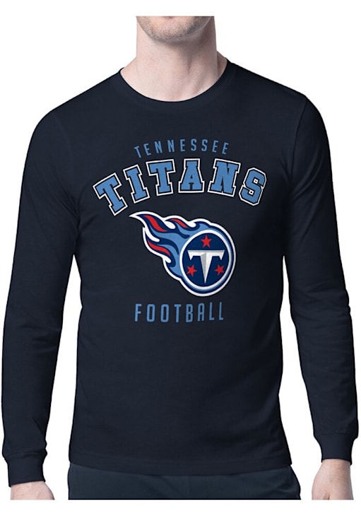 Starter Tennessee Titans Logo Long Sleeve T Shirt NAVY 43440684