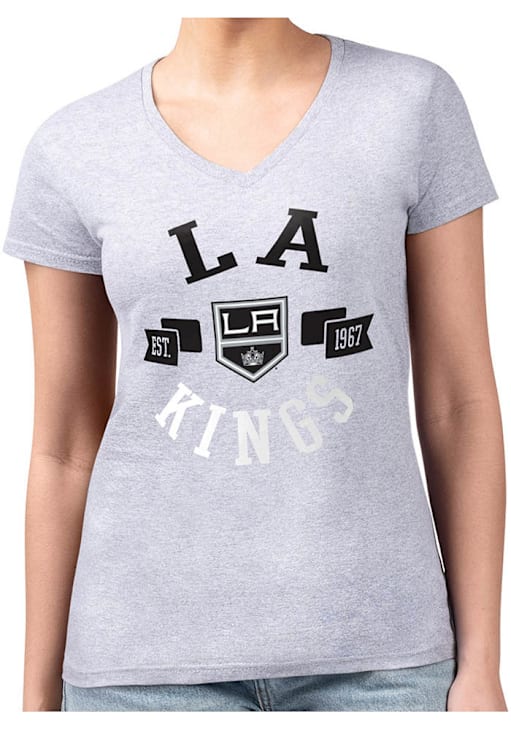 4Her Los Angeles Kings Womens HEATHER GREY City Fitted Design T