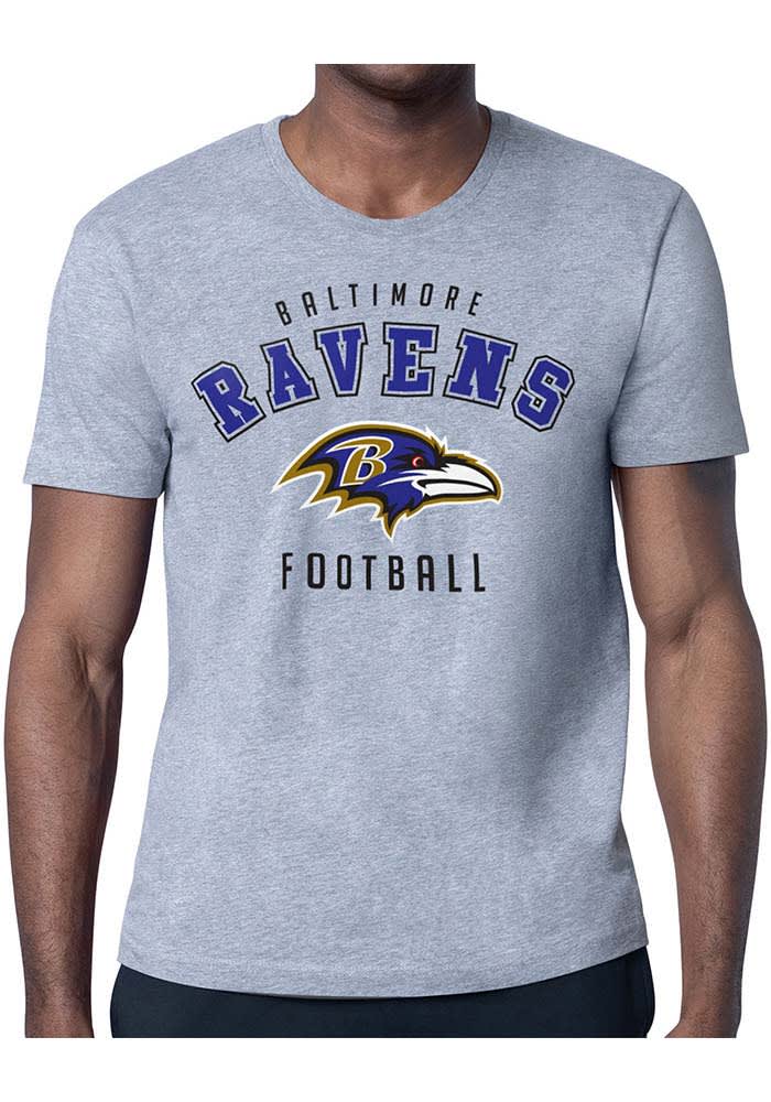 Starter Baltimore Ravens HEATHER GREY Logo Short Sleeve T