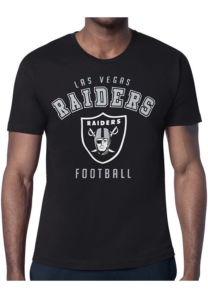 Starter Las Vegas Raiders BLACK Logo Short Sleeve T Shirt