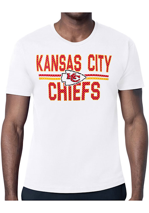 Starter Kansas City Chiefs White Mesh Logo Short Sleeve T Shirt