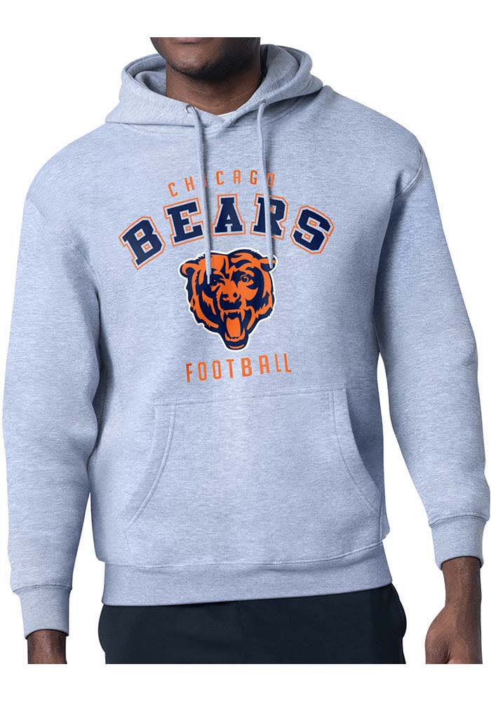 Starter Chicago Bears Mens HEATHER GREY Logo Hoodie - 43443463