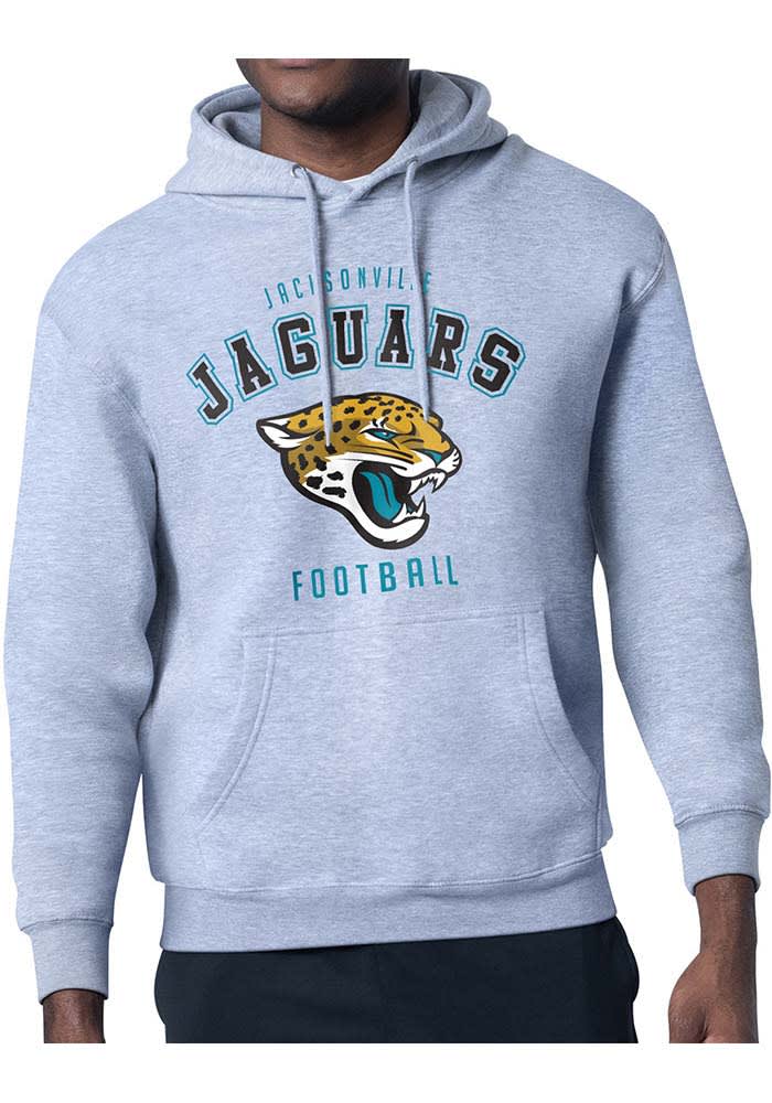 Starter Jacksonville Jaguars Mens HEATHER GREY Logo Hoodie - 43443494