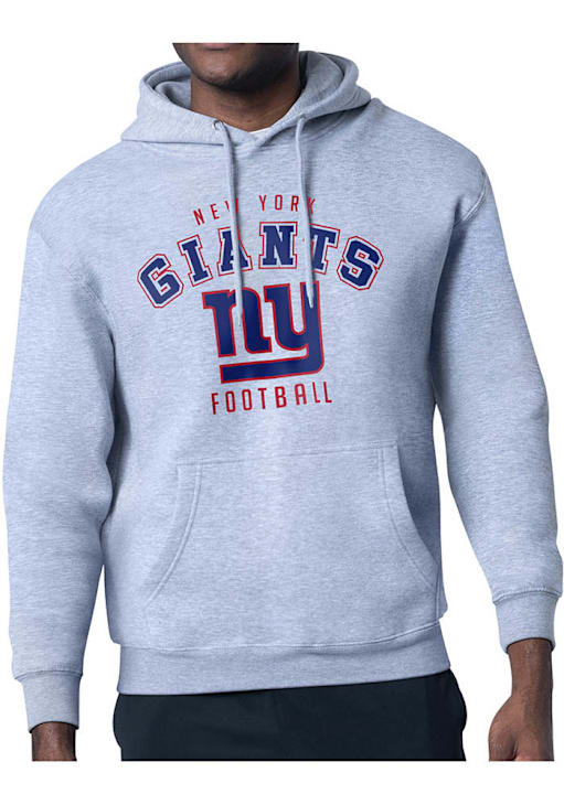 Starter New York Giants Mens HEATHER GREY Logo Hoodie 43443525