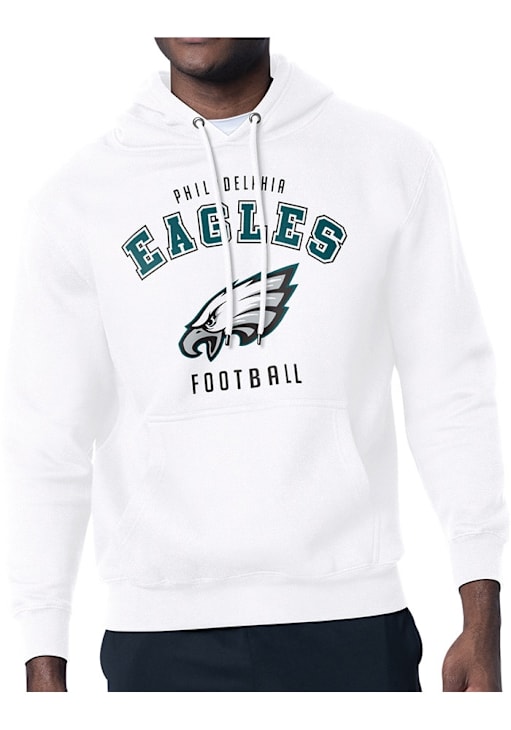 Starter Philadelphia Eagles Mens White Logo Hoodie 43443534