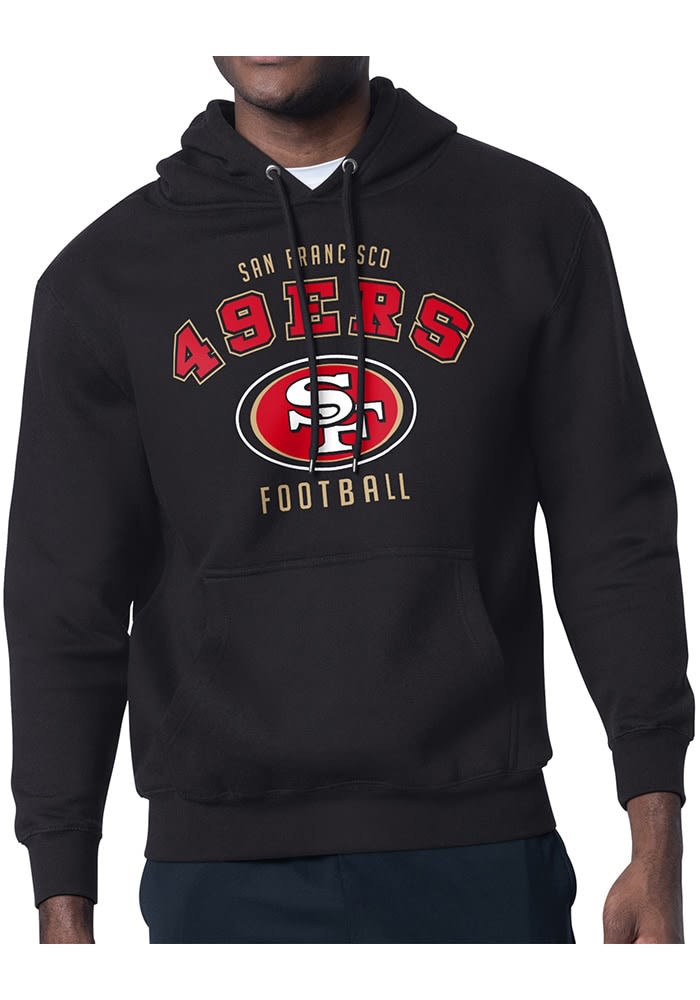 Starter San Francisco 49ers Mens BLACK Logo Hoodie - 43443541