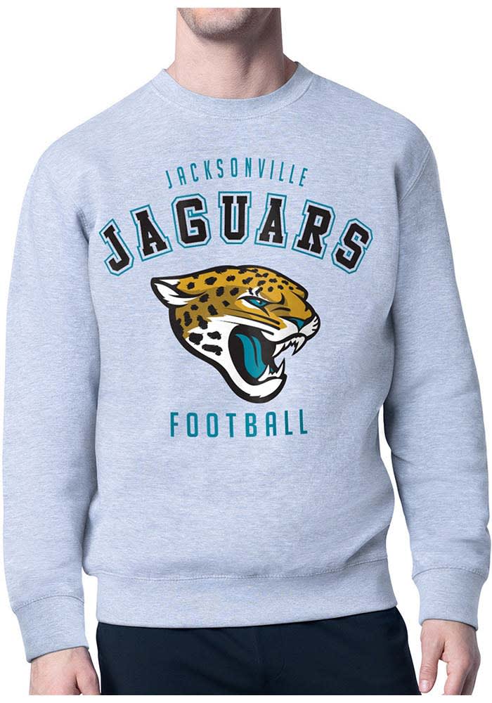 Starter Jacksonville Jaguars Mens Logo Crew Sweatshirt HEATHER GREY