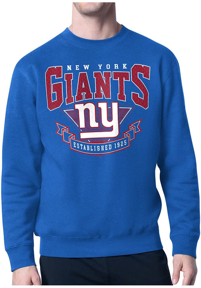Starter New York Giants Mens ROYAL 80s Logo Crew Sweatshirt - 43444250