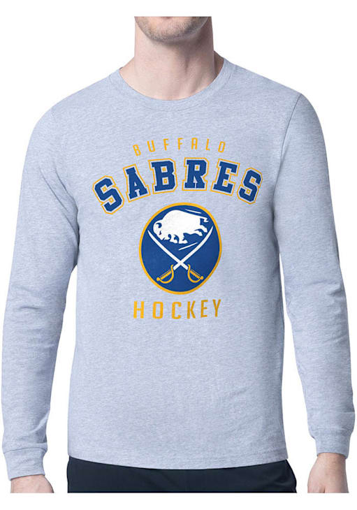 Starter Buffalo Sabres Logo Long Sleeve T Shirt HEATHER GREY