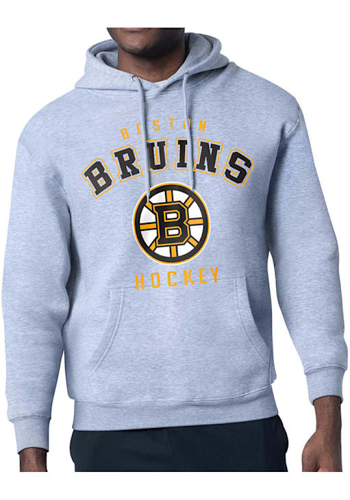Starter Boston Bruins Mens Logo Hoodie HEATHER GREY - Main Image