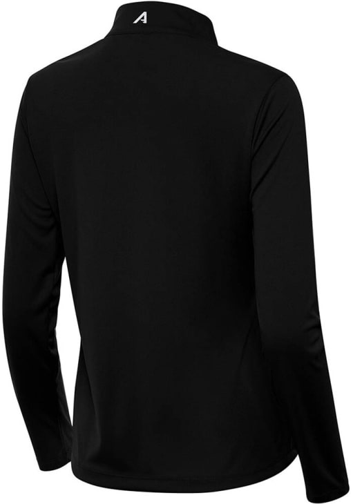 Antigua Texas Longhorns Womens Black 2025 Womens CWS Champs Tribute Qtr Zip Pullover