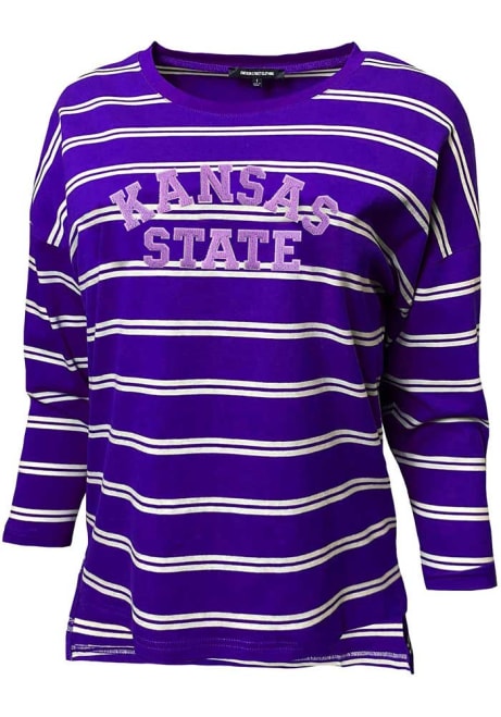 Womens Lavender K-State Wildcats Maldives Tunic LS Tee