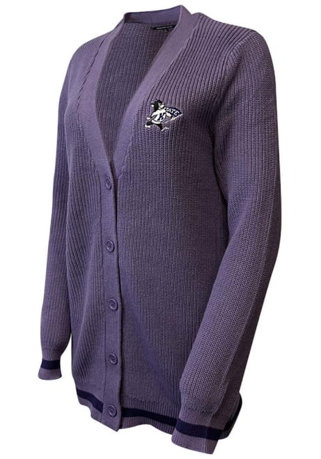 Womens Lavender K-State Wildcats Vermillion+ Long Sleeve Cardigan