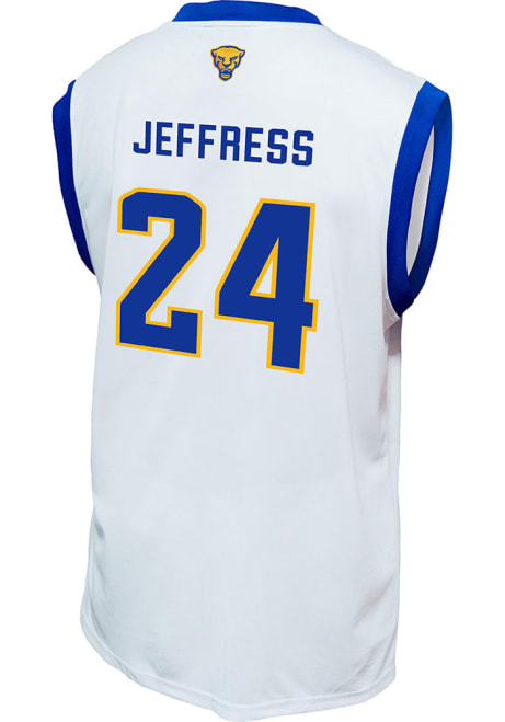 William Jeffress Mens White Pitt Panthers NIL Basketball Basketball Jersey