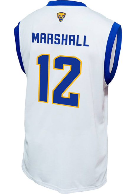 Kj Marshall Mens White Pitt Panthers NIL Basketball Basketball Jersey