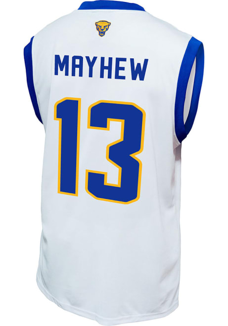 Benjamin Mayhew Mens White Pitt Panthers NIL Basketball Basketball Jersey