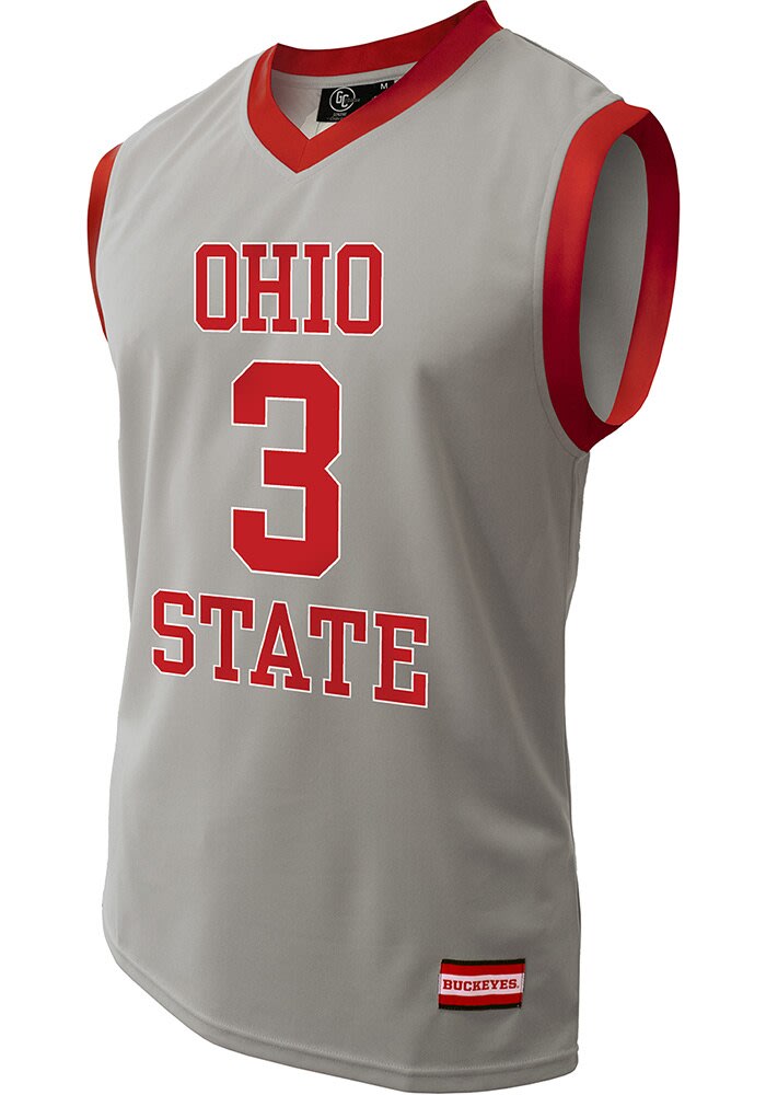 Taison Chatman Mens GREY Ohio State Buckeyes NIL Basketball Jersey