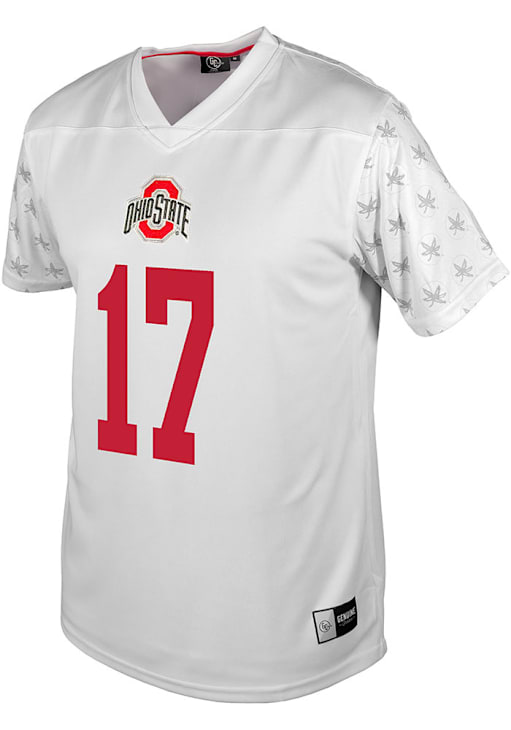 Carnell Tate Ohio State Buckeyes White Football NIL Jersey 43680069