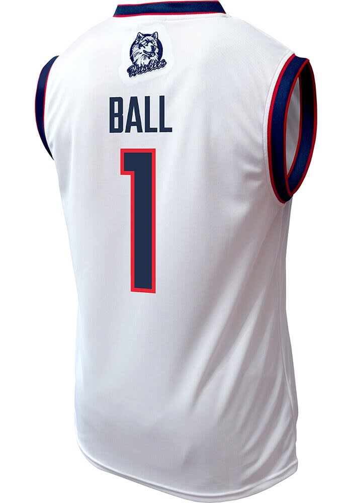 Solo Ball UConn Huskies White NIL Jersey - 43680087