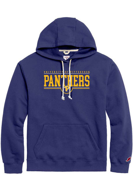 Mens Blue Pitt Panthers Field Goal Flat Name Hooded Sweatshirt